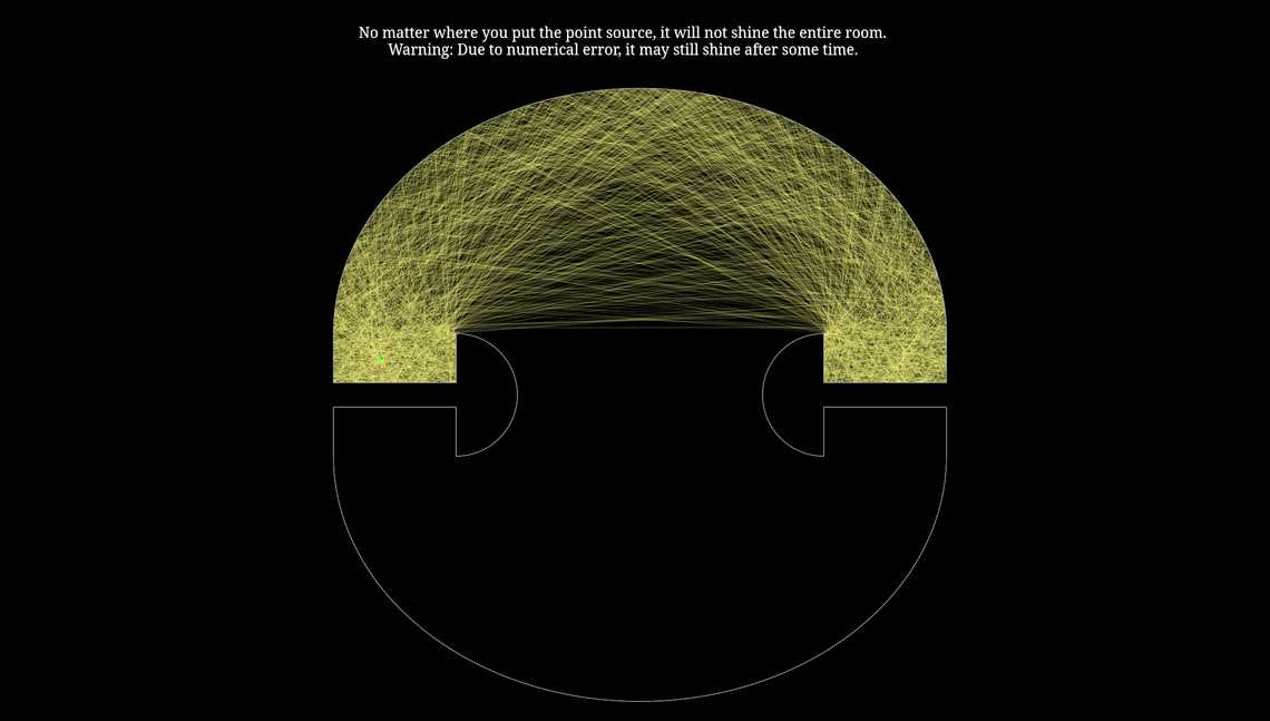 Penrose unilluminable room